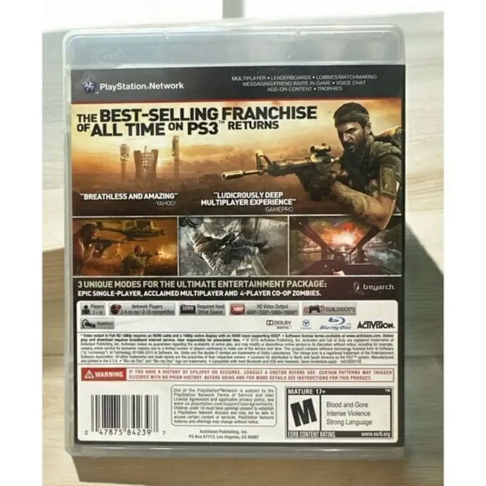 Call Of Duty: Black Ops Sony PlayStation 3, 2010 Medal Of Honor  Limited Edition
